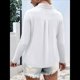 thumbnail image 5 of Camisetas de Mujer con Botones, Mangas 3/4, Cuello en V, Camisetas Casuales de Verano para Mujer S, 5 of 7