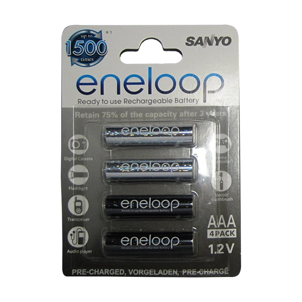 SANYO eneloop AAA Ni MH Pre Charged Rechargeable Batteries X 12 batteries