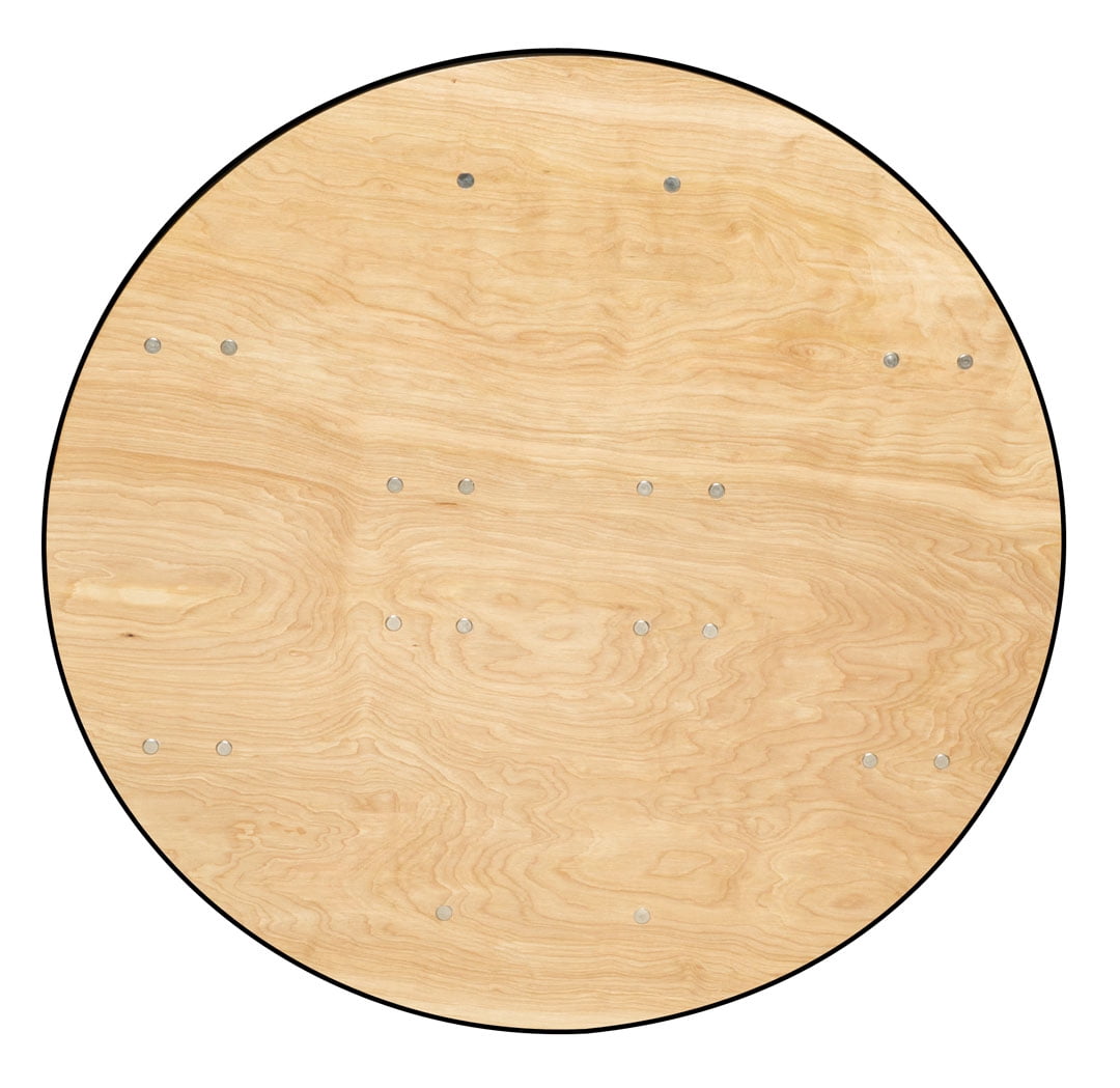 Table - 48" WFT Series Russian Birch Wood Round - Rubber Edge