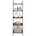 thumbnail image 6 of Ballucci 5-Tier Ladder Shelf, Wood Leaning Shelf Organizer, 67" H x 18" W, Espresso, 6 of 7