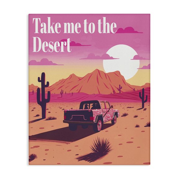 Stupell Industries Contemporary Desert Scenery & Phrase Canvas Art, 24 x 30, by Ziwei Li