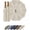 A-Ivory, variant on Large 45/50 Inch Rain Cats Windproof Umbrella, 10 Reinforced Fiberglass Ribs Automatic Compact Folding Travel Umbrella, Waterproof Thick Fabric with Ergonomic Wooden Handle