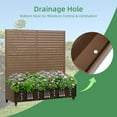 thumbnail image 5 of MAYEERTY 47*16*47"Outdoor Brown Metal Planter with Rect Louvered Climbing Trellis, Drainage hole & Wheels, 5 of 9