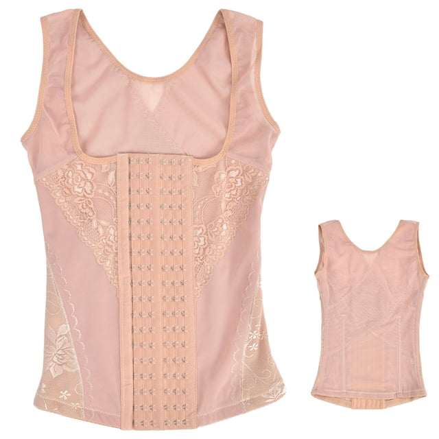 Women Waist Trainer, Multifunctional Row-buckle Design Nylon Open Bust Bodysuit for Body Shaping Skin Color