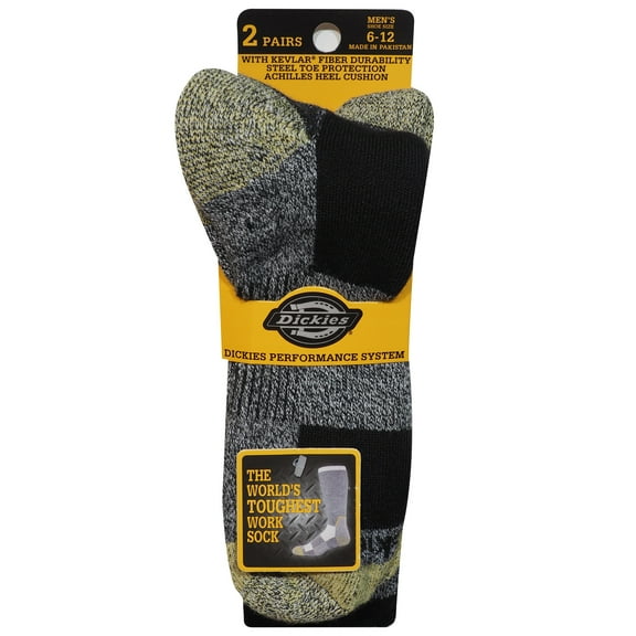 Dickies Men's Kevlar Crew Sock, 2 Pack