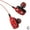 Red, variant on WENXUAN 35mm In-ear Wired Headphones Quad-core Dual Dynamic Bass Stereo Music Earbuds Mic Sports Canceling With Noise Earphone (black)