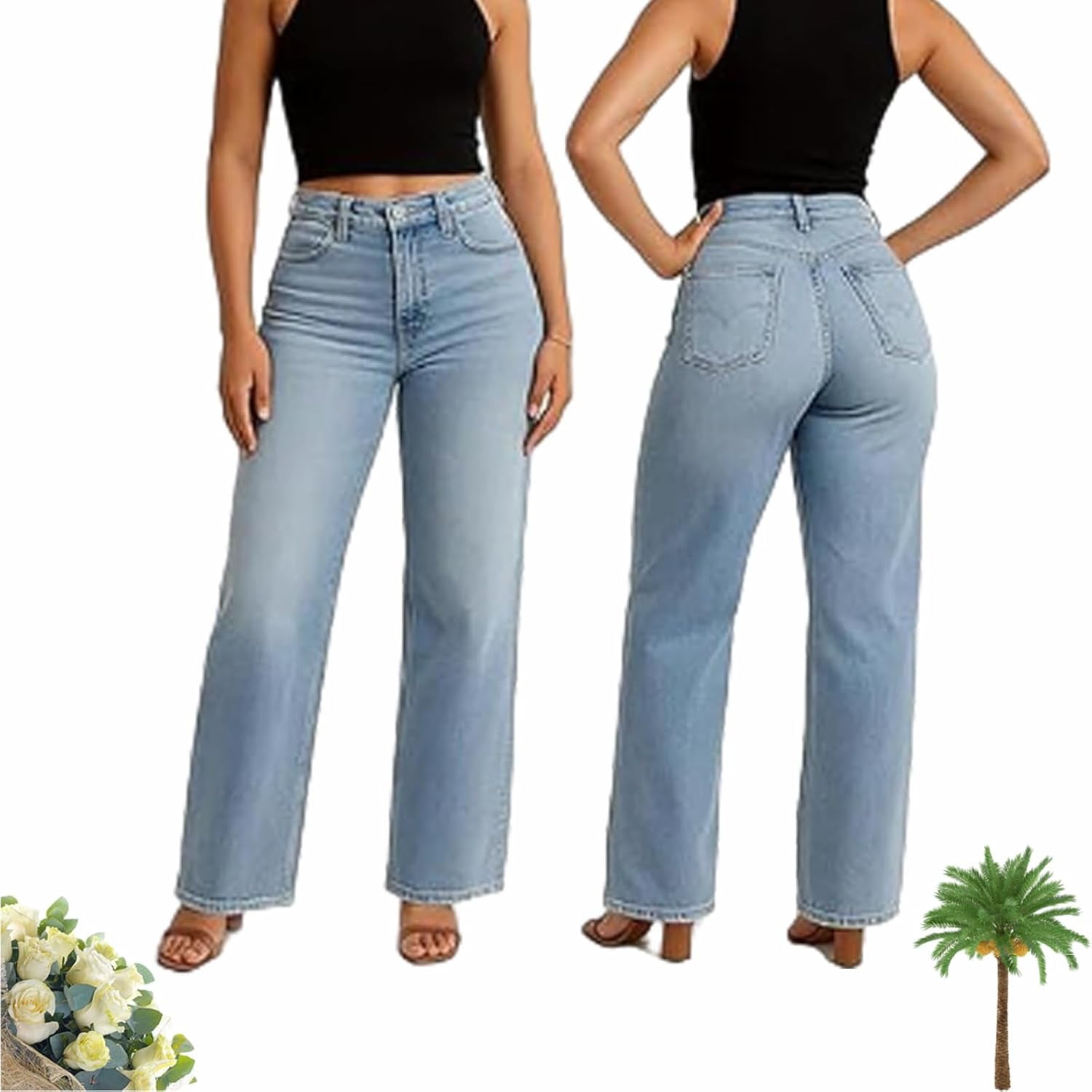 Valvari Sweatpant Jeans, 2025 High Waisted Pants Wide Leg