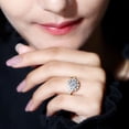thumbnail image 6 of Certified Moissanite Engagement Ring for Women with Halo (D-VS1 Quality), 10K White Gold, US 5.25, 6 of 9