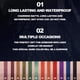 thumbnail image 3 of Lipstick Bekoeen Halloween Matte Lipstick Liquid Lipstick Kit x4, 3 of 8