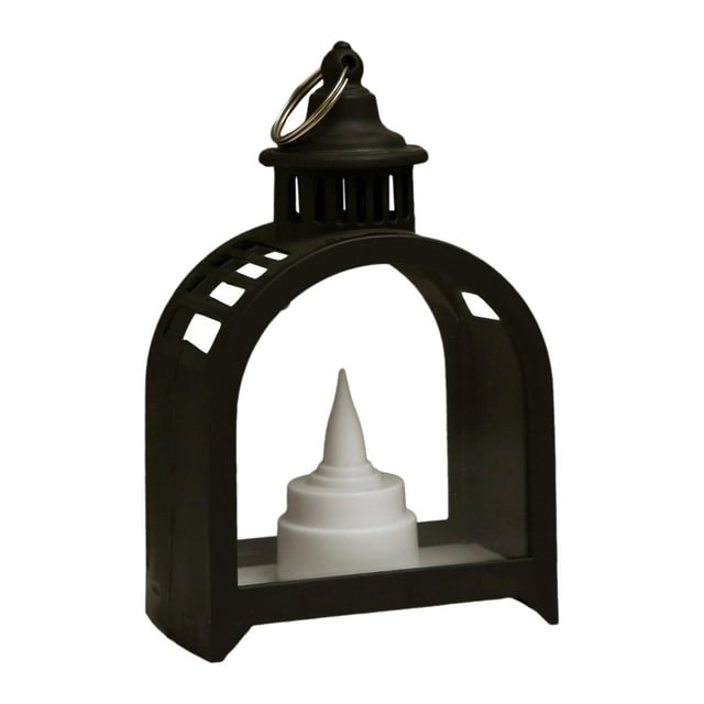 Centro de mesa decorativo con farol de vela Vintage, farol decorativo colgante, pequeño farol colgante para exteriores para regalo de fiesta Negro