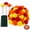 Mix Color, variant on Artificial Marigold Flowers 60pcs Marigold Flower Heads with Stems Bulk for Indian Wedding,Diwali,Day of The Dead Wreath Garland Halloween Home Decor(Black)