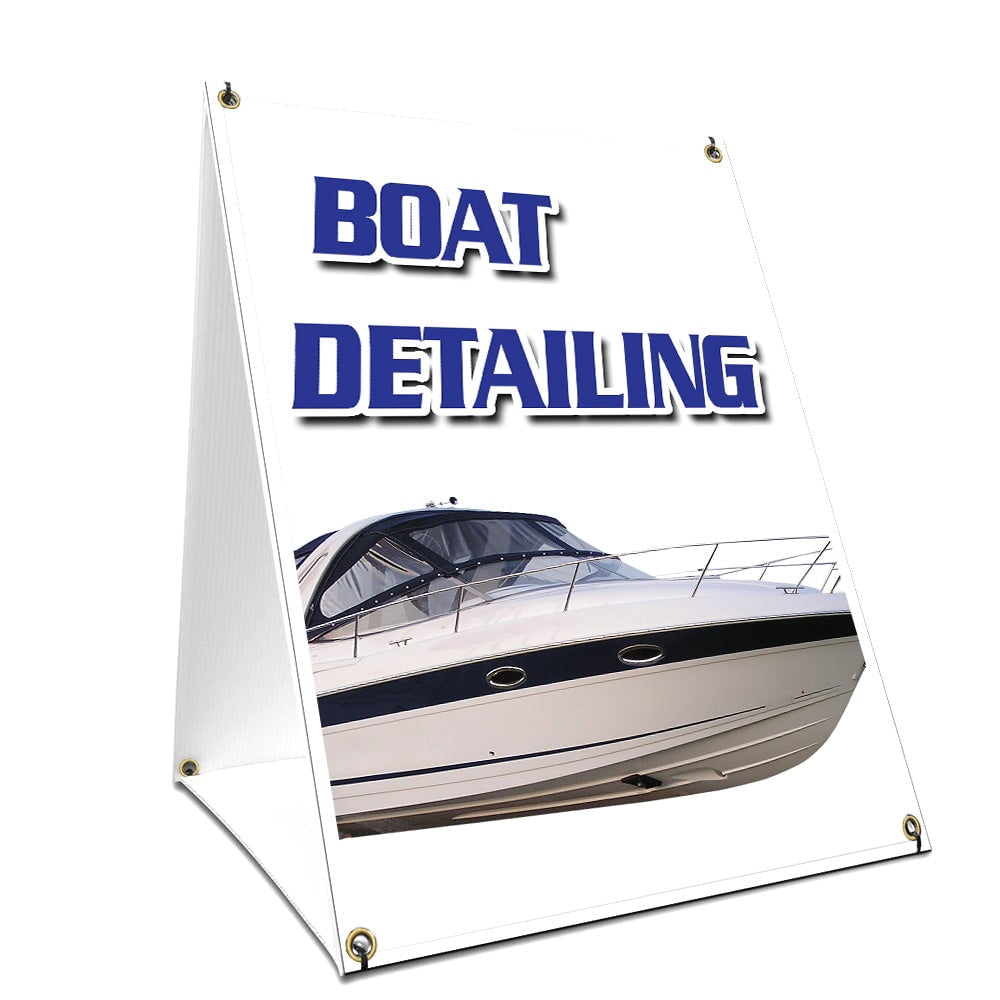 A-frame Sidewalk Sign Boat Detailing With Graphics On Each Side -  Walmart.com