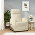 thumbnail image 1 of vidaXL Massage Reclining Chair Cream White Faux Leather, 1 of 5