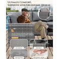 thumbnail image 6 of AECOJOY Outdoor 7-Piece Rattan Wicker Sectional Sofa Couch, Patio Dining Conversation Set, Gray, 6 of 8