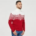 thumbnail image 5 of GYRATEDREAM Family Matching Christmas Sweater Turtleneck Long Sleeve Snowflake Print Cute Pullover Tops Xmas Holiday Ugly Knitted Knitwear for Child-Adult Red White Color, 5 of 9
