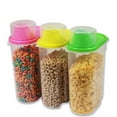 thumbnail image 4 of Large BPA-Free Food Storage Containers with Lid - Perfect for Storing Flour, Sugar, Grains, Rice, Cereals, and Baking Supplies for Better Kitchen Organization - Set of 3 in Green, Pink, and Yellow, 4 of 9