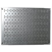 Wall Control Pegboard Wall Organizer Tiles - Wall Control Modular Galvanized Steel Pegboard Tiling Set - Four 12-In Tall x 16-In Wide Peg Board Panel Wall Storage Tiles - Easy to Install (Metallic)