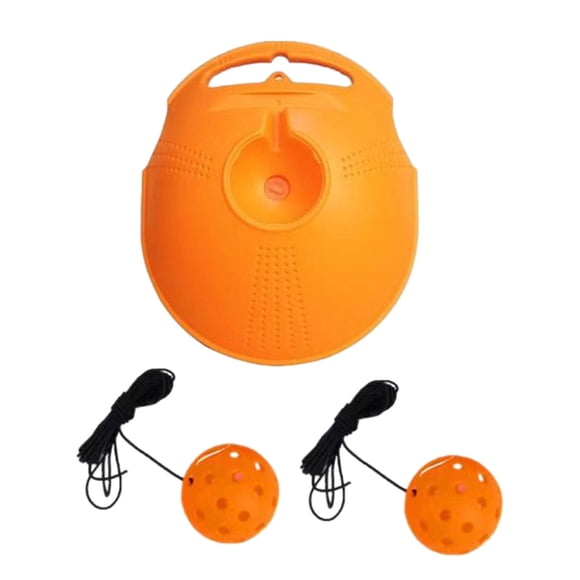 Ruiboury Durable Pickleball Training Baseboard Stable Structure For Effective Skill Building Pickleball Trainer Lightweight Orange Ball 19x8cm