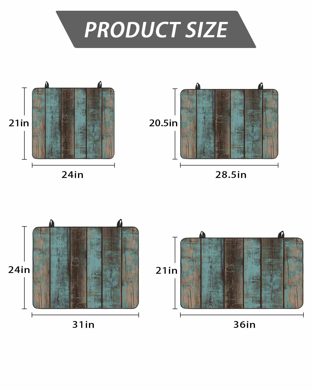 Stove Top Covers for Electric Stove, Teal Wood Grain Glass Stovetop Cover Protector, Gradient Farm Old Wooden Board Vintage Induction Cooktop Protector Oven Mat for Kitchen Countertop 24"x21"