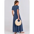 thumbnail image 4 of Vestido largo ANRABESS casual de verano de manga corta para mujer, 4 of 8