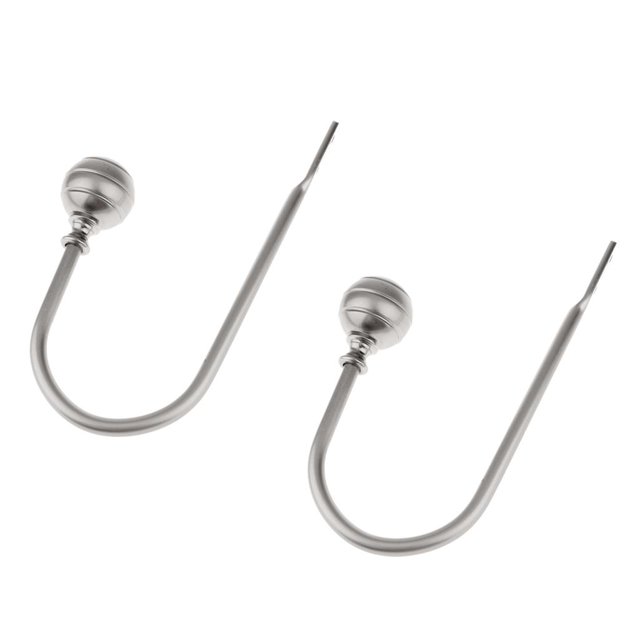 Ganchos de lazo de cortina Baoblaze, plata, 2 piezas, 4 Tornillos