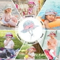 thumbnail image 5 of American Trends Baby Sun Hat Toddler Baby Girl Hats UPF 50+ Sun Protection Hat Summer Beach Wide Brim Bucket Caps Sunhat for Baby Girl Infant Kids Strawberry Flowers L, 5 of 6