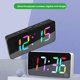thumbnail image 2 of RGB Color Changing Mirror Digital Clock White Shell RGB Light, 2 of 5