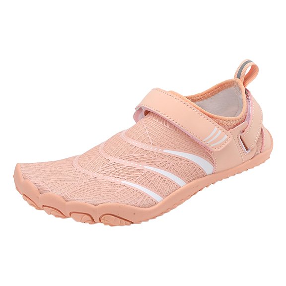 Summer Womens Breathable Five Finger Water Shoes Swimming Diving Wading Jumping Rope Quick Dry Beach Couple Style Footwear Beige 37