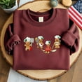 thumbnail image 2 of Cute Gingerbread Embroidered Sweatshirt, Womens Christmas Sweatshirt, Merry Christmas, Cute Christmas Cookies Sweatshirt, Holiday Sweater, 2 of 5