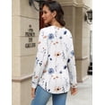 thumbnail image 4 of Zeagoo Womens Henley Tops Long Sleeve Boho Style Tee Shirts Dressy Outfits Blouses Business Casual, 4 of 6