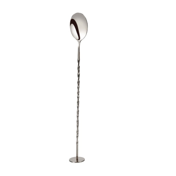 Cuillère de bar à long Manche Filetée en Acier Inoxydable, Cuillère à cocktail Verticale, Cuillère à Mélanger pour Thé au Lait et Café