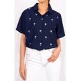 thumbnail image 2 of HAPPY BAY Women's Casual Solid Blouse Shirt TShirts Short Sleeve Button Down Dress Tops Tee Shirts Hawaiian Blouses for Women S plus-size Dustyblue_AD558, 2 of 4