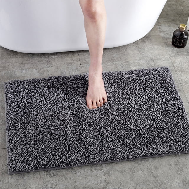 Dvkptbk Luxury Chenille Bath Rug, Extra Soft and Absorbent Shaggy Bathroom Mat Rugs, Machine Washable, Non-Slip Plush Carpet Runner for Tub, Shower, and Bath Room Bathroom Accessories on Clearance