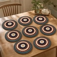 thumbnail image 6 of Xuniizn 8 Pcs Vintage Table Mats, Navy Red Concentric Round Placemats Set of 8, Heat Resistant Waterproof Place Mats for Dining, Kitchen & Party, 6 of 8