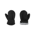 thumbnail image 3 of Warm Toddler Mittens Sherpa Lined Kids Winter Gloves Adjustable Infant Mittens for Girls and Boys Black & Black 12-24 months, 3 of 5