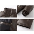 thumbnail image 3 of cocolona Mens Puffer Jacket Long Sleeve Zip Up Stand Collar Down Jacket Winter Thick Warm Coat with Pockets, 3 of 9