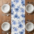 thumbnail image 4 of Table Runner 90 Inches Long for Kitchen Dining, Blue Spring Floral Dresser Scarf Farmhouse, Dining Table Decorations for Wedding/Parties, Elegant Flowers Summer Botanical 13 x 90 In, 4 of 8