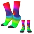 thumbnail image 2 of Colorful Tie Dye Stockings Women Men Swirl Art Socks Medium Soft Retro Socks Spring Runni, 2 of 7