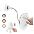 thumbnail image 1 of 3 Color Makeup Mirror With Led Light Touch Screen Mirror Rechargeable 10X Magnifying Mirrors Flexible Cosmetic Miroir ,Widely Use, 1 of 7