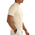 thumbnail image 6 of Mens Mock Turtleneck Shirts Casual Cotton Short Sleeve Shirt Basic Half Neck T-Shirts, 6 of 10