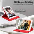 thumbnail image 3 of Rotating Case for New iPad Air 1/Air 2 9.7 Inch - 360 Degree Rotating Smart Protective Stand Cover with Auto Sleep/Wake, Red, 3 of 6