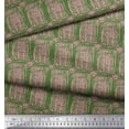 thumbnail image 2 of Soimoi Green Modal Satin Fabric Brush Stroke Abstract Decor Fabric Printed Yard 42 Inch Wide, 2 of 3
