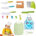 thumbnail image 2 of 29pcs Safe And Durable Wooden Children‘s Kitchen Tools Home Kitchen Utensils For Real Cooking And Cutting Fruits Bread Lettuce, 2 of 6
