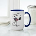 thumbnail image 4 of CafePress - Snoopy With A Flower Bouquet - 15 oz Ceramic Large White Novelty Mug, 4 of 4