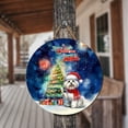 thumbnail image 3 of Merry Christmas and Happy New Year Santa Maltese Holiday Xmas Winter Round Wood Sign Maltese Dog Lover Gifts Idea Hanging Wall Home Decor - 00024, 3 of 5