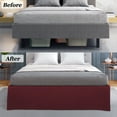 thumbnail image 3 of PiccoCasa Brushed Pleated Bed Skirt Durable Classic Tailored  Dust Ruffled Solid 16 Inch Drop, 3 of 8