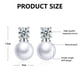 thumbnail image 3 of Pendientes de perlas para mujer, pendientes de perlas blancas de plata de ley hipoalergénicos, 3 of 6