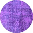 thumbnail image 1 of Ahgly Company Indoor Round Oriental Purple Industrial Area Rugs, 5' Round, 1 of 4