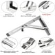 thumbnail image 5 of Estante de pared plegable de 500 mm 2 piezas, marco de soporte de estante de garaje, soporte de soporte de banco de trabajo plegable de acero inoxidable, soporte de carga de 113 kg (sin tablero de mad JFHHH pequeña, 5 of 5