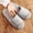 Gray, variant on Soft Non Slip Washable 100% Cotton Indoor Slippers | Made in Korea ( Checked Pink )